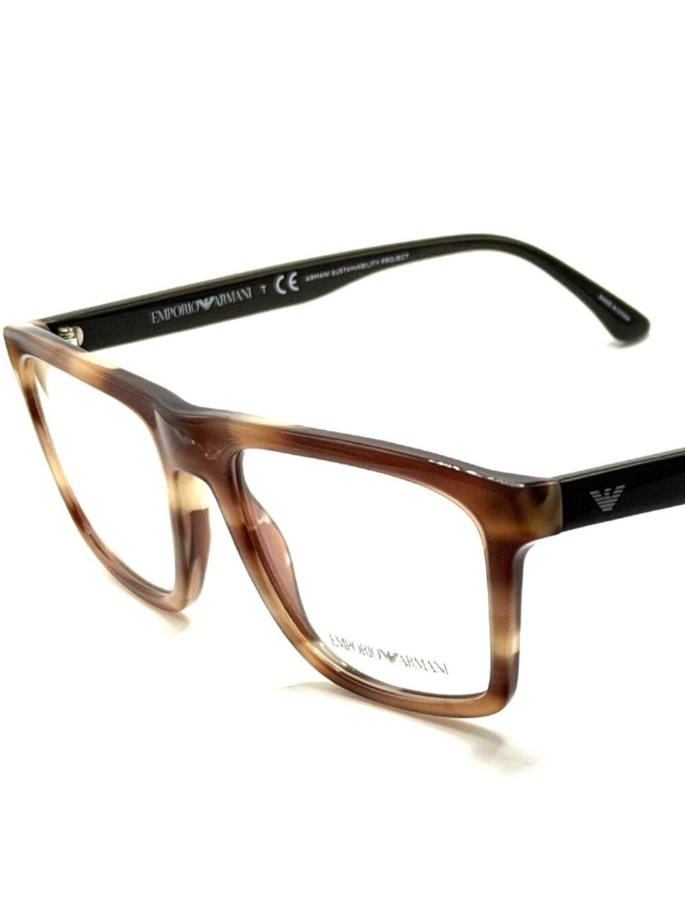 EMPORIO ARMANI EA 3185 5903 STRIPED BROWN MEN EYEGLASSES 54MM 19 145